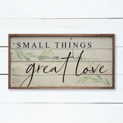 Small Things Great Love Greenery Wall Art