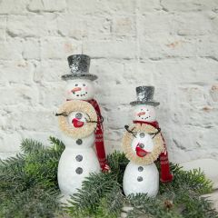 Snowman with Wreath Figure