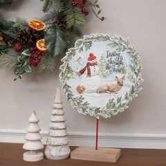 Snowy Woodland Christmas Tabletop Sign
