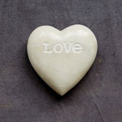 Soapstone Heart Engraved With Love