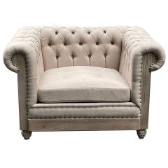 Sophisticated Farmhouse Tufted Armchair