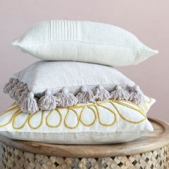 Neutral Pleated Accent Lumbar Pillow