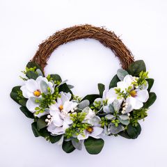 Southern Magnolia and Mixed Greens Wreath