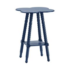 Spindle Leg Clover Shape Accent Table