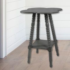 Spindle Leg Clover Shaped Accent Table