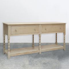 Spindle Leg Console Table With Drawers
