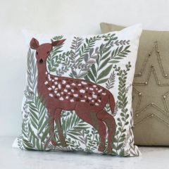 Spotted Fawn Square Throw Pillow