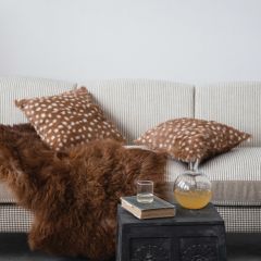 Spotted Goat Fur Square Accent Pillow