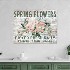 Spring Flowers Fresh Daily Wall Canvas Art