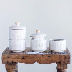 Stackable Salt and Pepper Pinch Pots