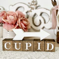 Stained Cupid Block Set With Arrow