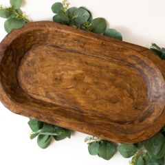 Stained Wood Bowl 22 Inch