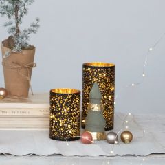 Star Bright Glass Cylinder With LED Lights