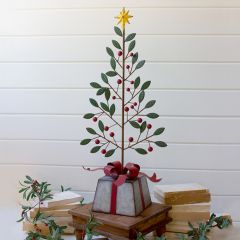 Star Topped Painted Metal Christmas Tree
