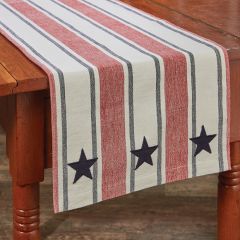Stars and Bars Cotton Table Runner 36 Inch
