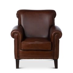 Stately Leather Arm Chair