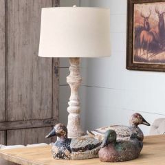 Stone Spindle Lamp