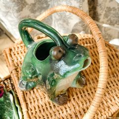Stoneware Frog Garden Dish Collection Frog Pitcher