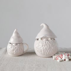 Stoneware Gnome Lidded Jar