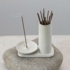 Stoneware Incense Burner Dish and Holder