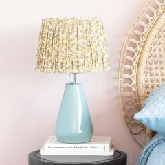 Stoneware Table Lamp With Floral Shade