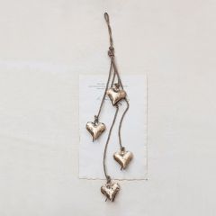 Strand of Metal Hearts Set of 2