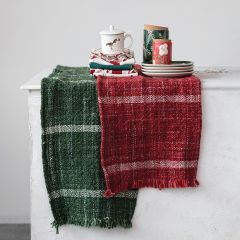 Stripe And Fringe Holiday Table Runner