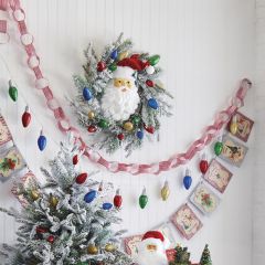 Striped Chain Christmas Garland Set of 2