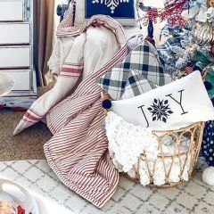 Striped Country Throw Blanket