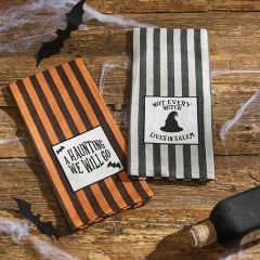 Striped Halloween Dish Towel