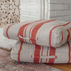 Striped Linen Floor Cushion