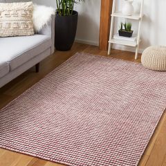 Striped Red/Ivory Area Rug