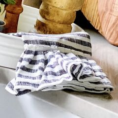 Striped Ruffled Tea Towel Set of 2