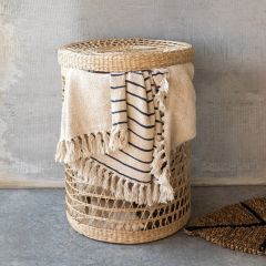 Stripes and Tassels Cotton Blend Throw