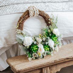 Succulent and Mixed Floral Wreath