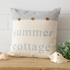 Summer Cottage Cotton Throw Pillow