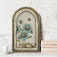 Sunflowers And Honey Bees Framed Wall Art