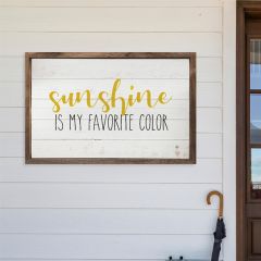 Sunshine Is My Favorite Color Whitewash Wall Art