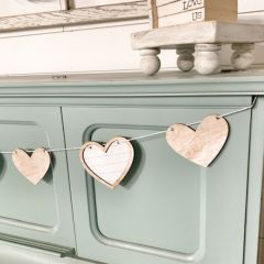 Sweet Farmhouse Hearts Wood Banner