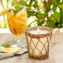 Sweet Tea Scented Wicker Wrapped Candle