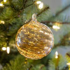 Swirled Spun Glass Ball Ornament