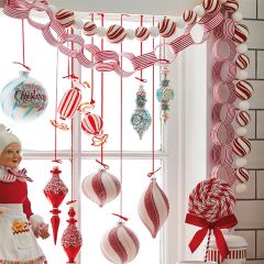 Swirling Peppermint Candy Garland