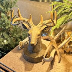 Table Top Deer Head Statue