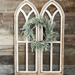 Tall Arched Wooden Window Frame Set of 2