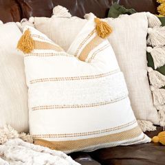 Tasseled Cotton Accent Pillow