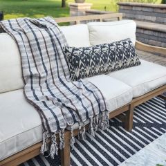 Tasseled Plaid Throw Blanket