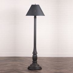 Textured Black Tin Shade Floor Lamp