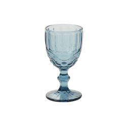 Textured Blue Wine Glass