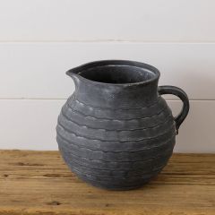 Textured Cement Pitcher Vase