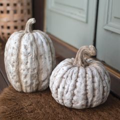 Textured Faux Concrete Pumpkin